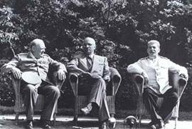 Stalin, FDR, and Churchill during WWII