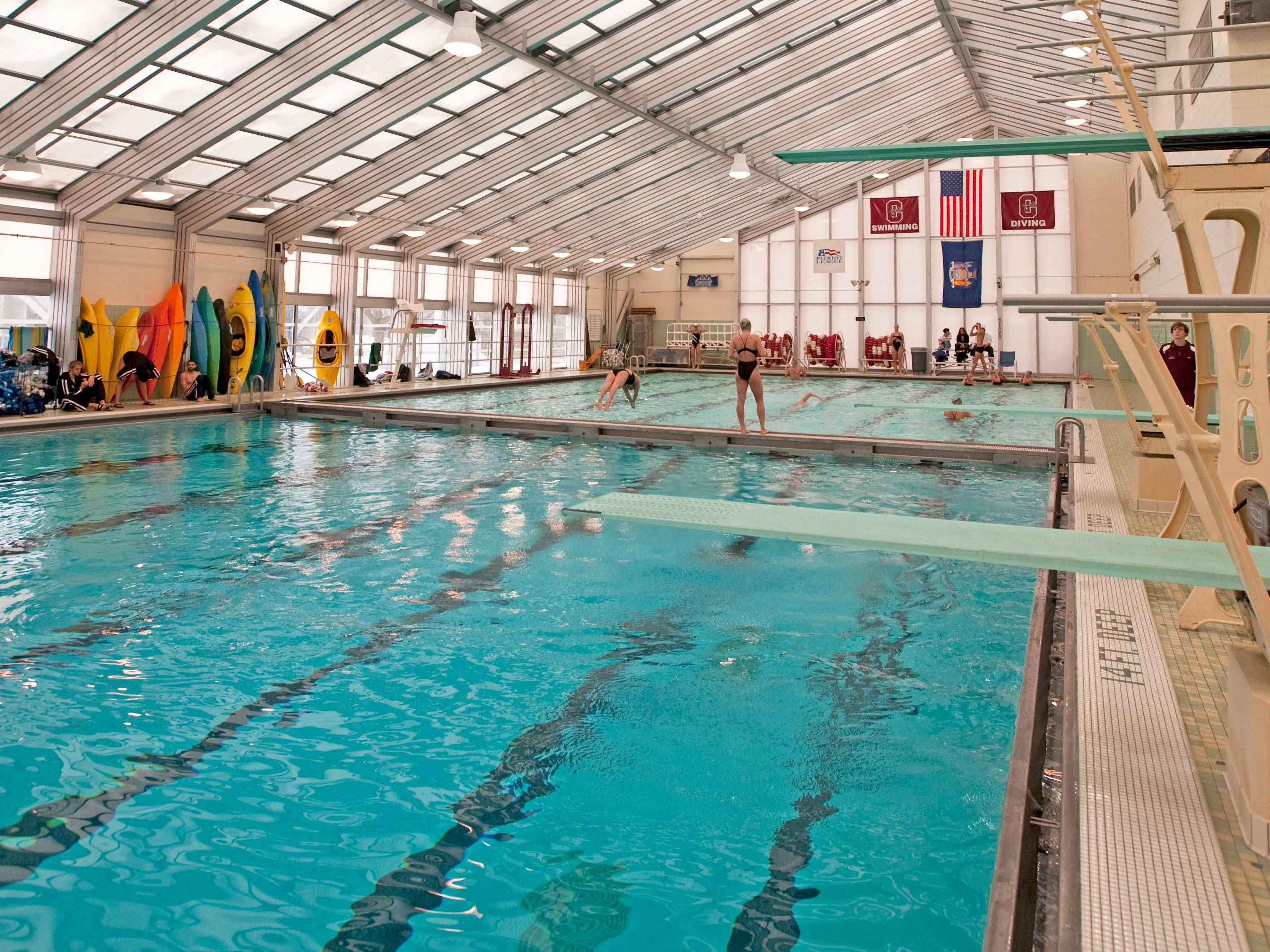 The pool in Lineberry Natatorium at Colgate University