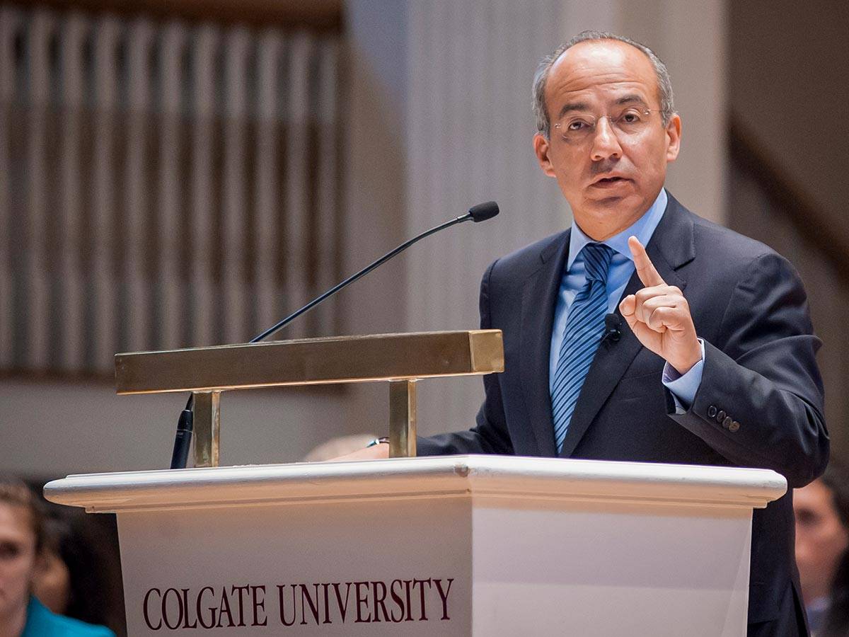 Felipe Calderón in Colgate Memorial Chapel