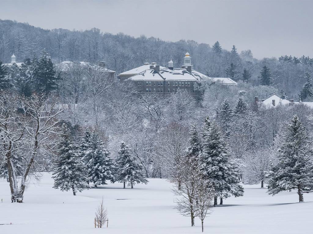 Campus in winter.