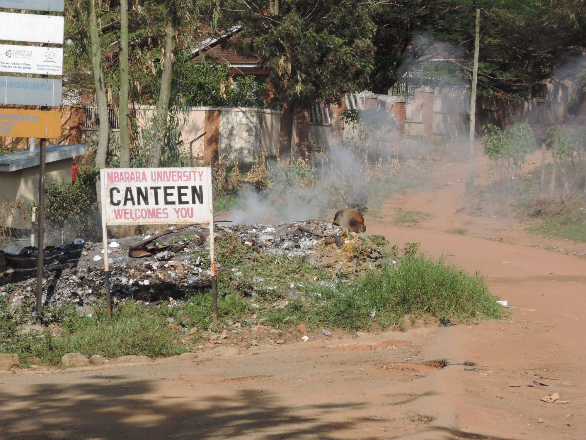 Canteen Trash Burning