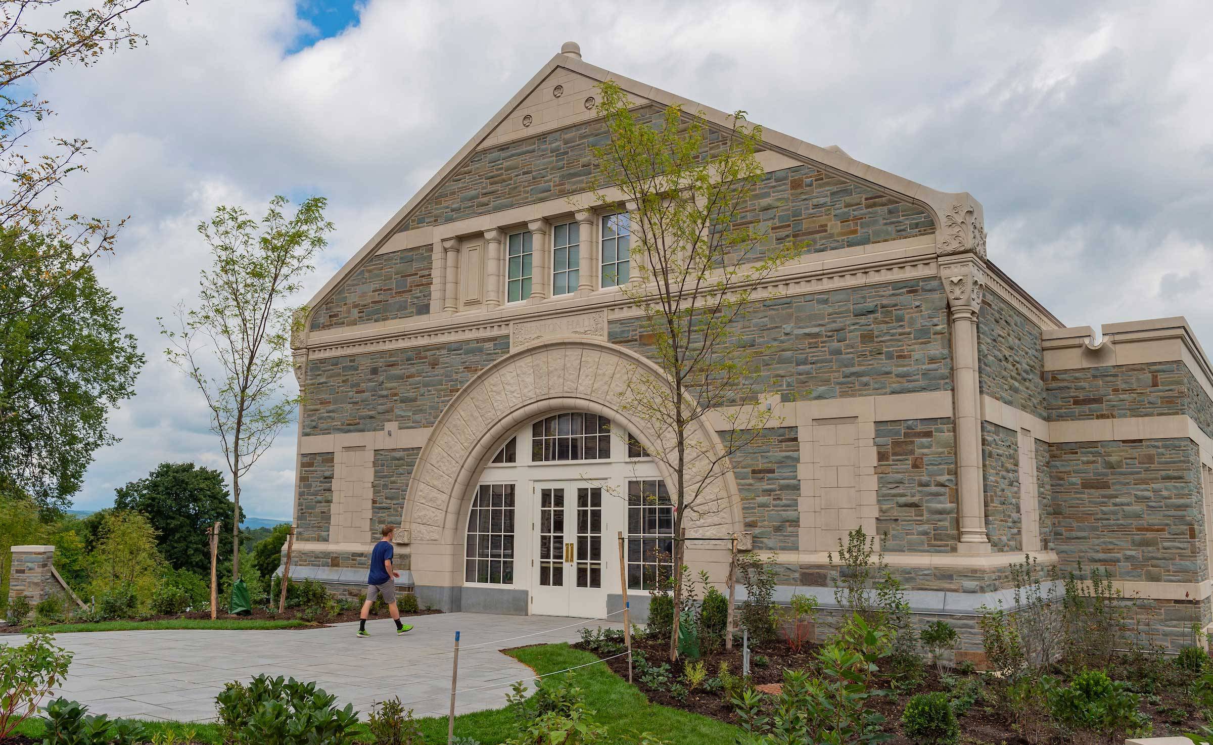 An exterior photo of Benton Hall, Colgate's new home for the Office of Career Services. 