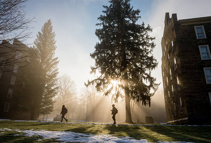 A foggy morning at Colgate.