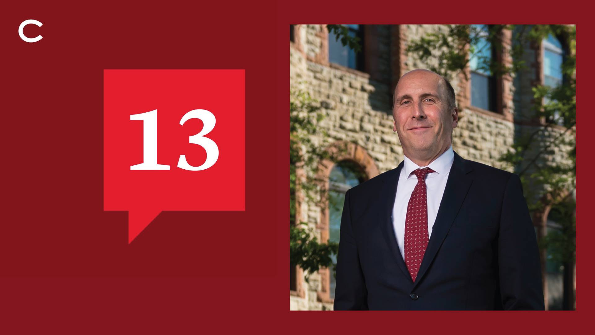 President Brian W. Casey is featured in the latest episode of 13.
