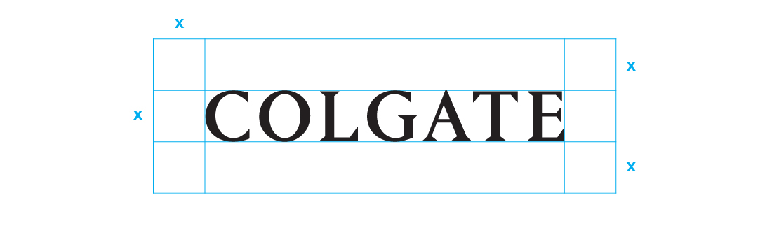colgate wordmark with margins
