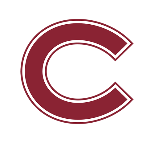 Colgate athletic C with white and maroon border