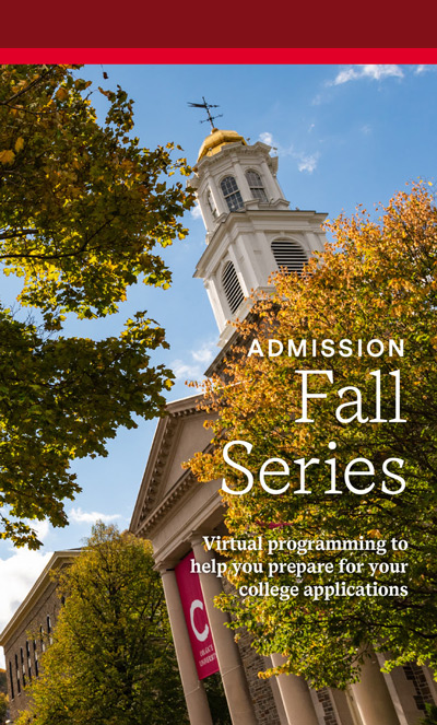 A picture of campus with the title Fall Series.