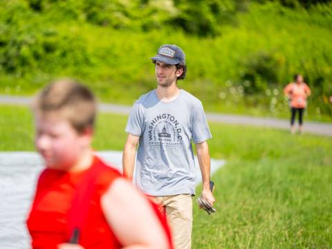 Charlie Tourbaf ’25 in field