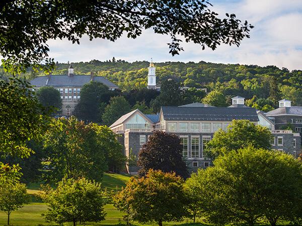 Scenic view of the Colgate University hillside campus