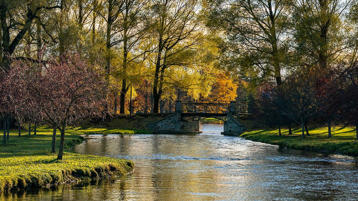 Scenic of Colgate’s campus in the fall