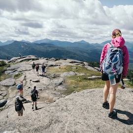 Students hiking