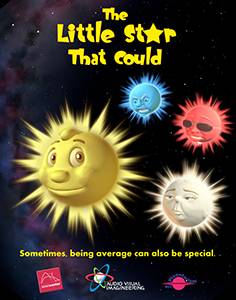 movie poster with children's animations of different colored suns