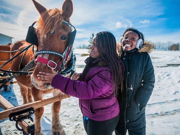 University Church students often take trips to local attractions, such as Endless Trails in Hubbardsville, NY for a Reformation Day carriage ride and hot chocolate.