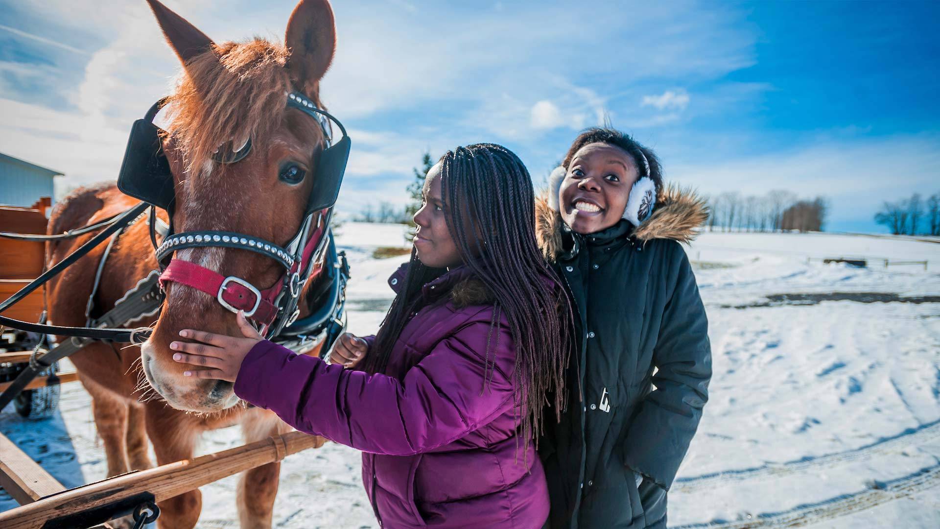 University Church students often take trips to local attractions, such as Endless Trails in Hubbardsville, NY for a Reformation Day carriage ride and hot chocolate.