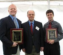 Jeffrey Galletly and Nicholas Brown pictured with Professor Robert Kraynak