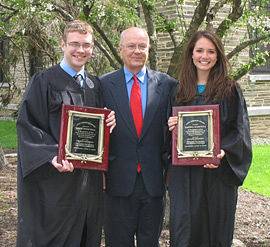 David Poortinga, Professor Robert Kraynak and Santina Scarcella