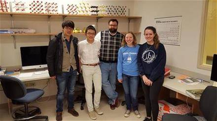 Yixin (Eli) Ye '16, Haochuan Wei '16, Prof. Jason M. Keith, Fiona B. Evans '16, Shelby M. Holland '18