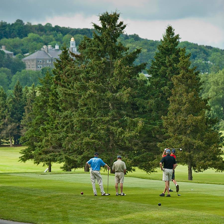 Alumni golfing at Seven Oaks during Reunion Weekend