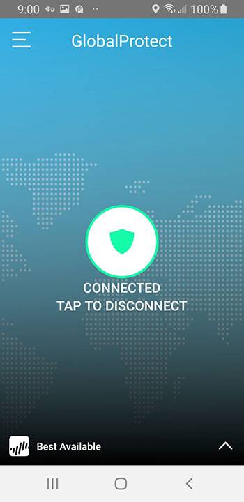 Screenshot showing the instruction to tap to disconnect