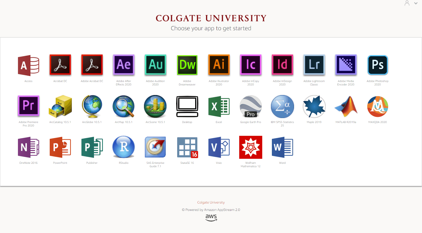 Screenshot of all the app icons in Appstream