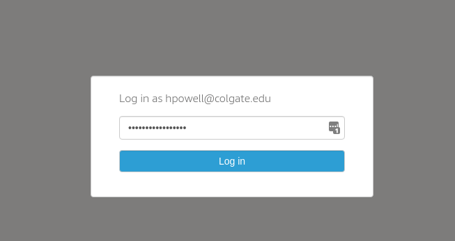Screenshot of additional login prompt