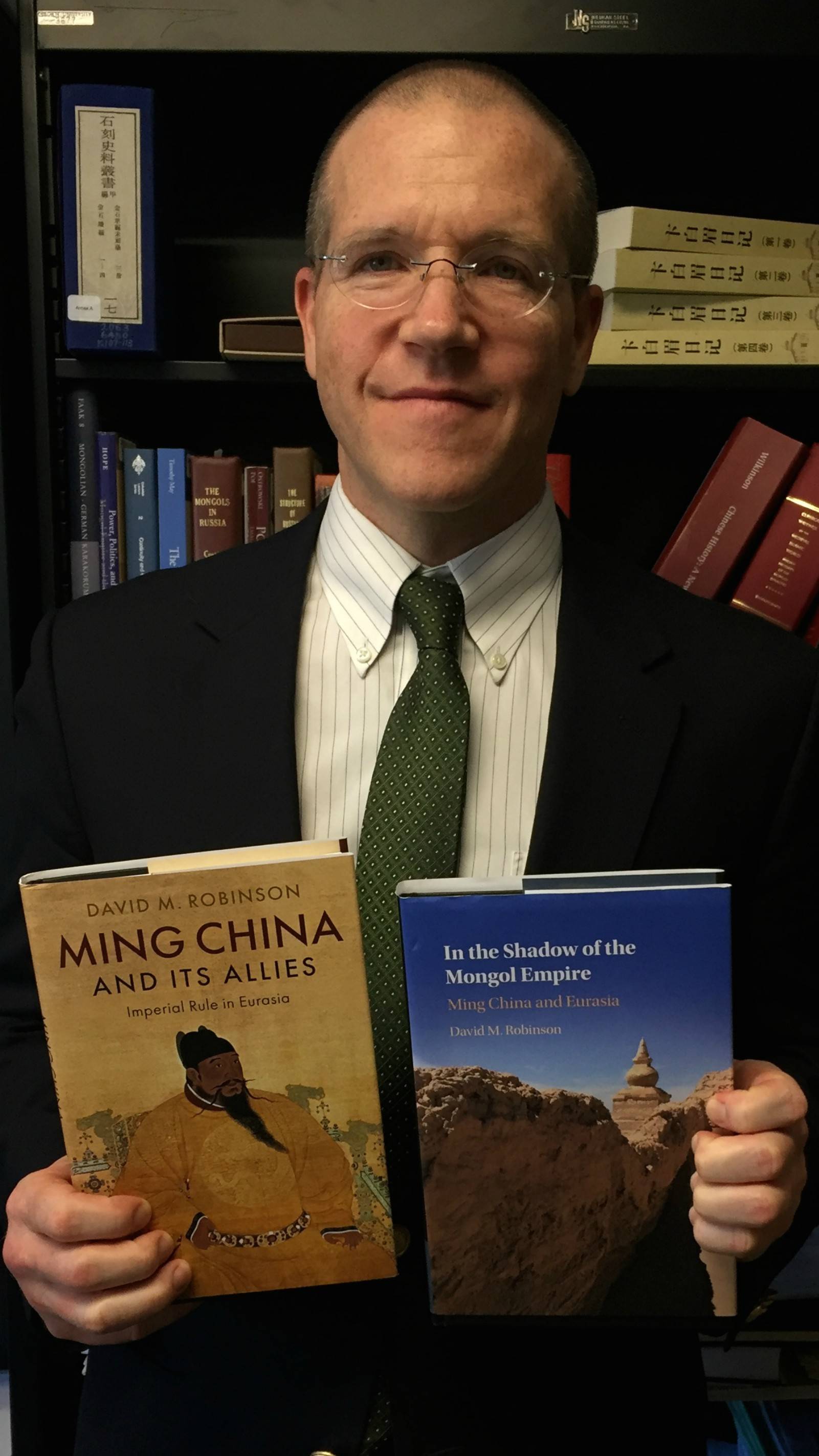 Professor Robinson with His New Books