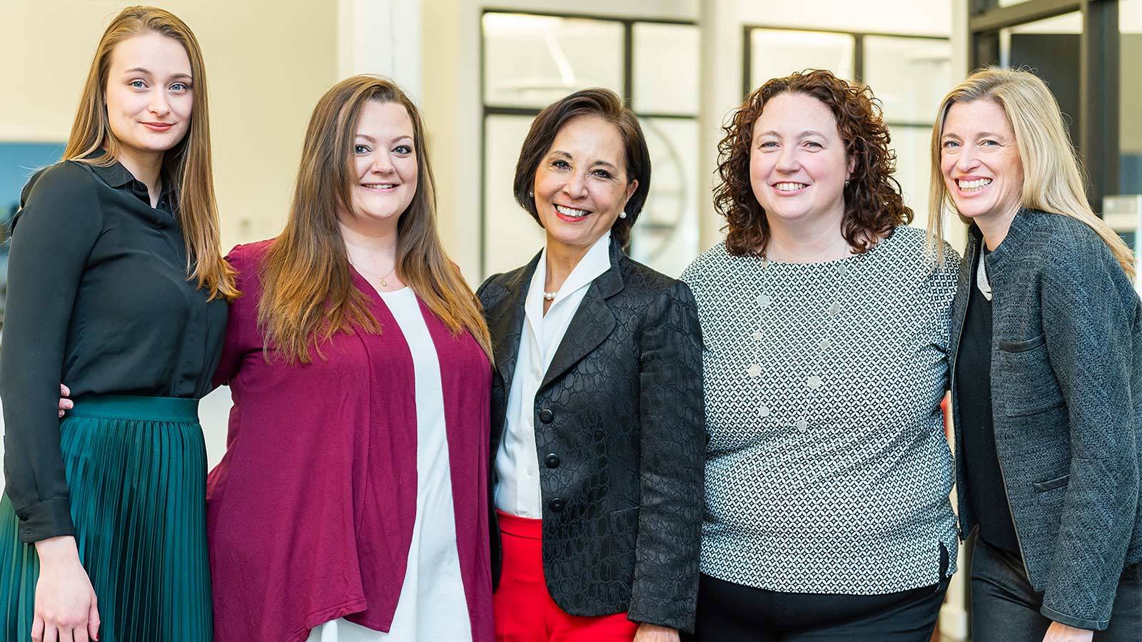 The five members of the University Events staff