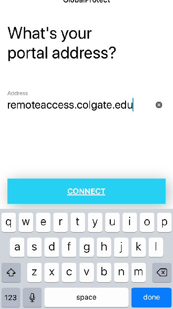 Screenshot of the question What's your portal address?