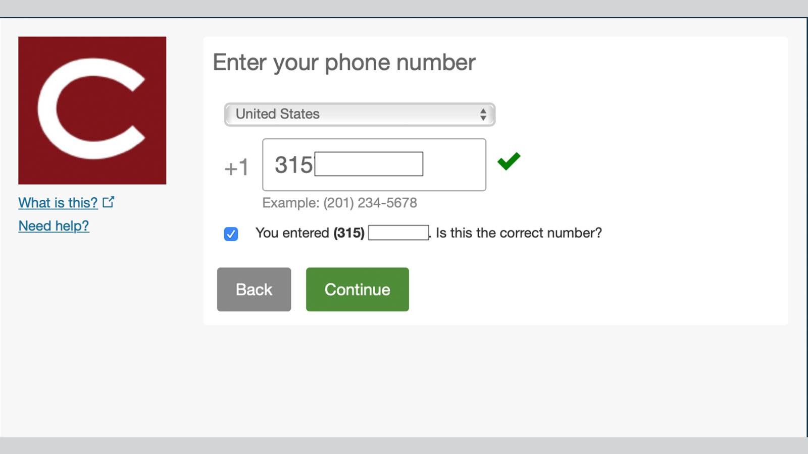 Enter your phone number