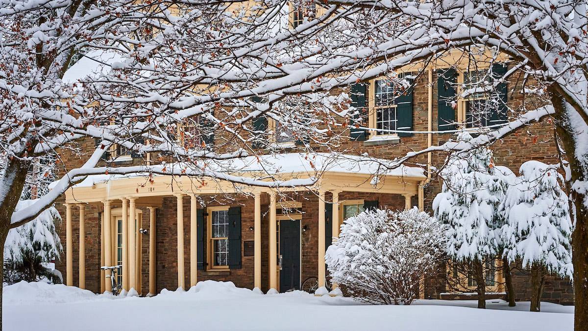 104 Broad street exterior in snow