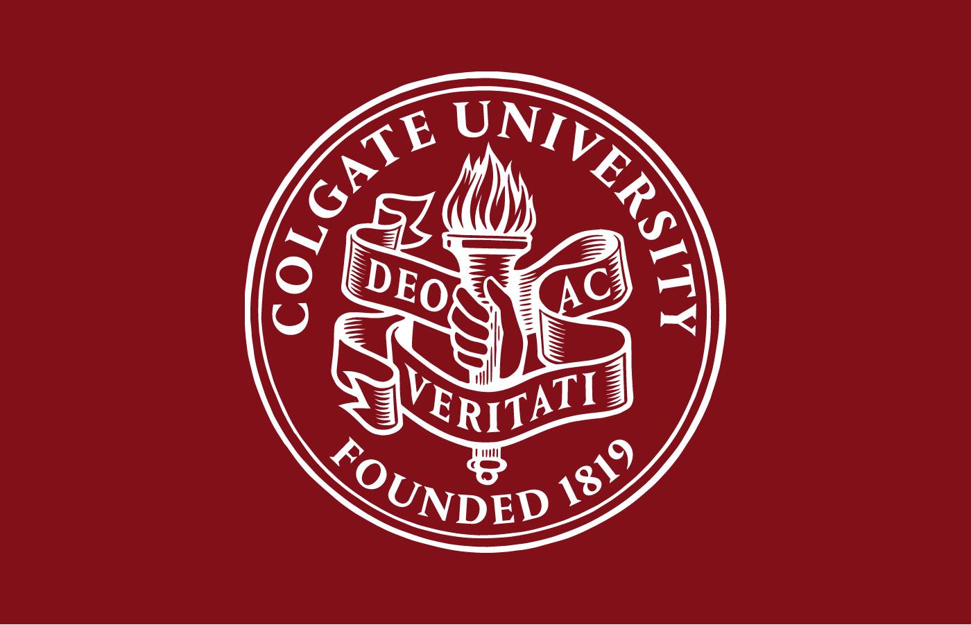 white on maroon seal