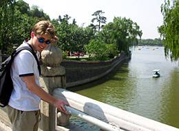Kevin McAvey ’05 enjoys beautiful Beihai Park in Beijing.