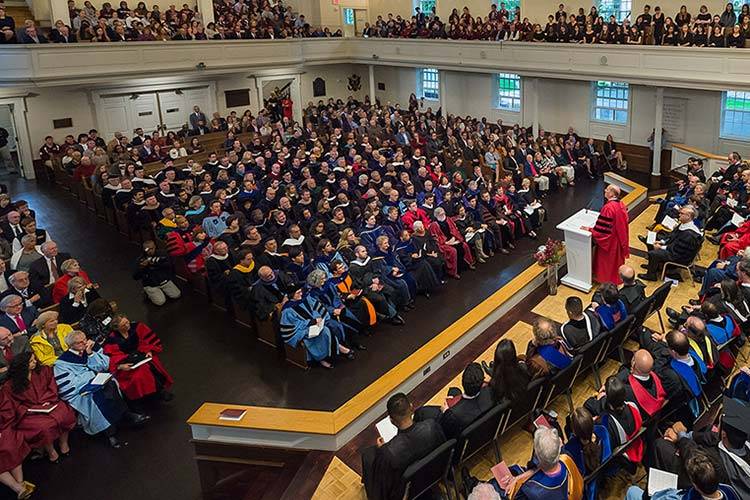New President Brian W. Casey speaks at his inauguration in Colgate Memorial Chapel