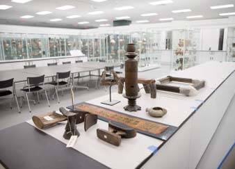 Image of objects in a collection study room