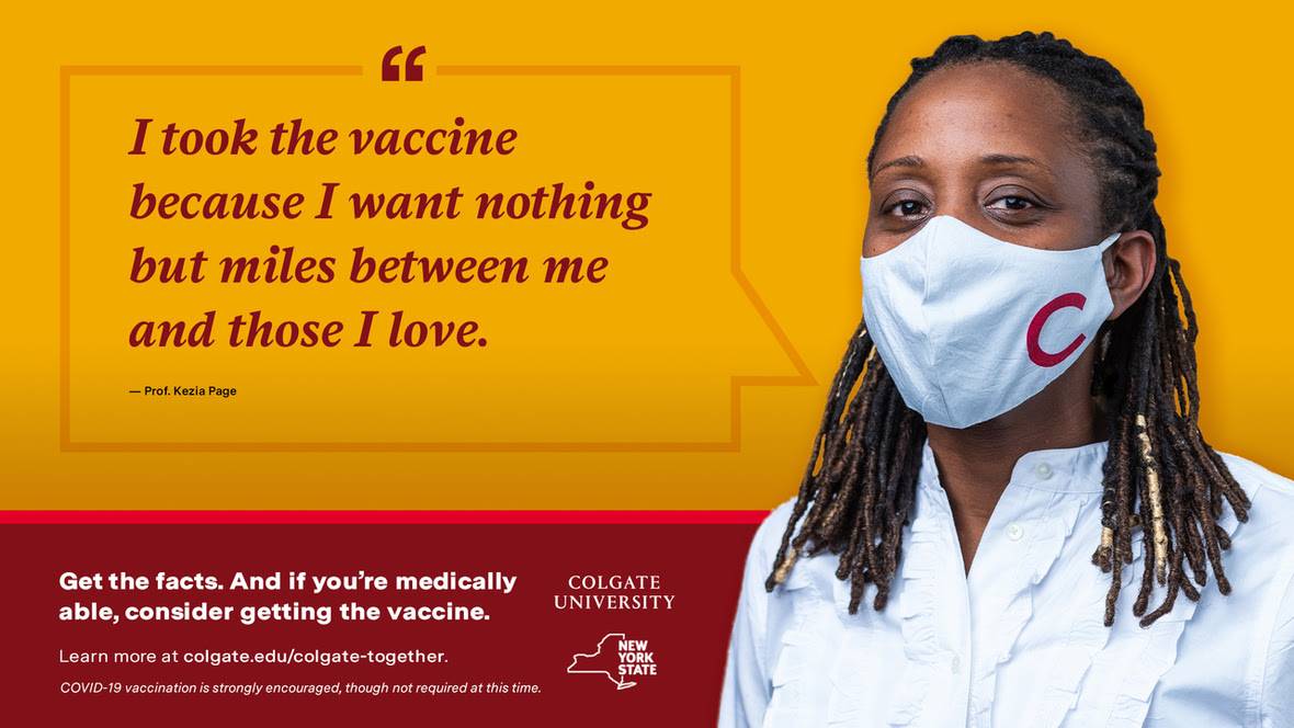 Prof. Page notes her reasons for receiving a vaccine