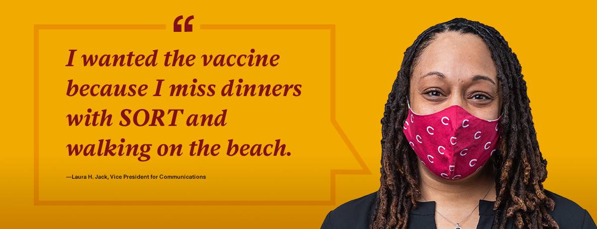Laura Jack: I wanted the vaccine because I miss dinners with SORT and walking on the beach