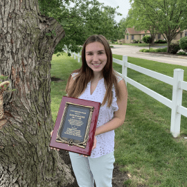 Hannah Kloster with Civic Freedom Award