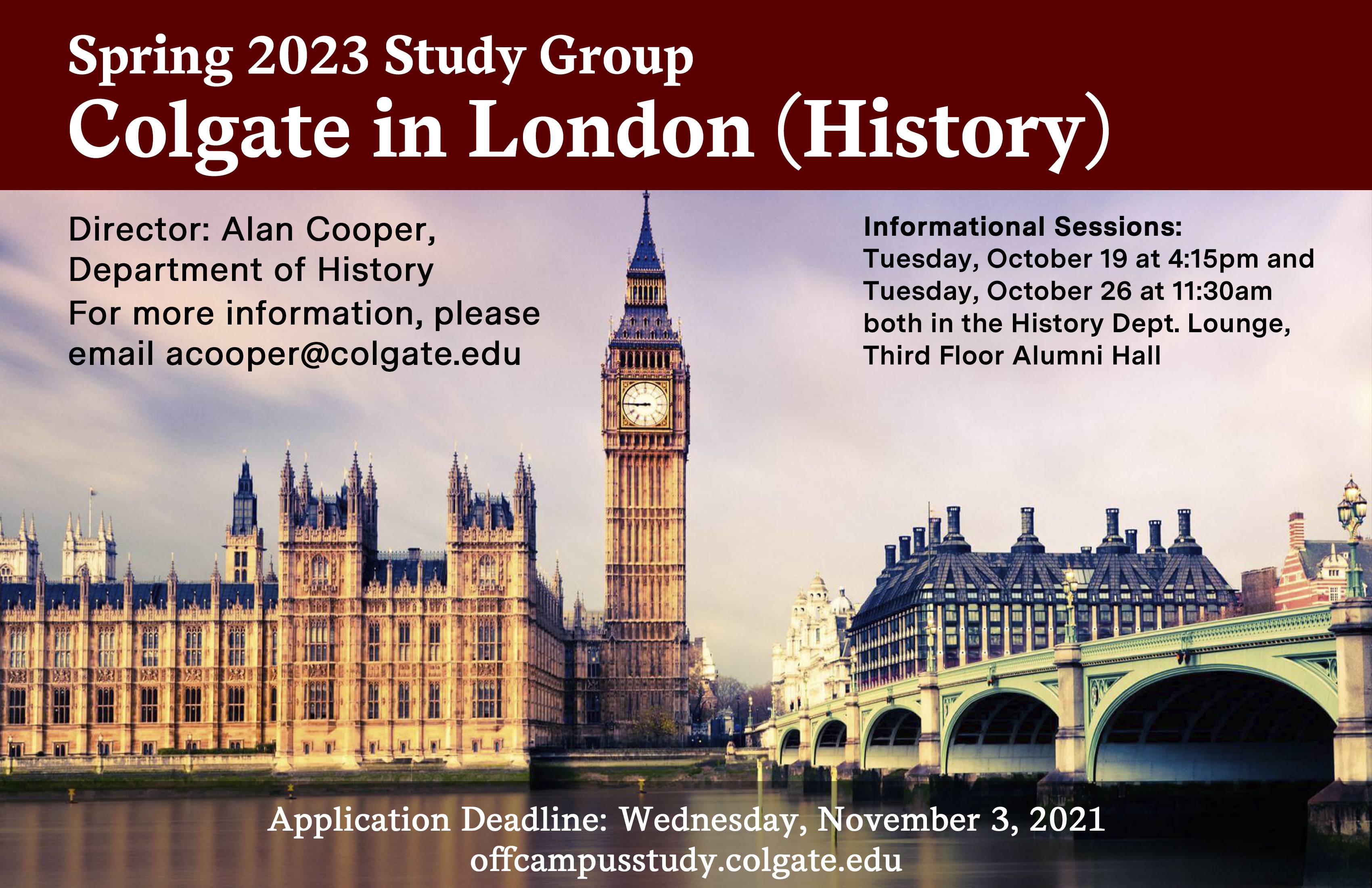Spring 2023 London History Study Group Poster