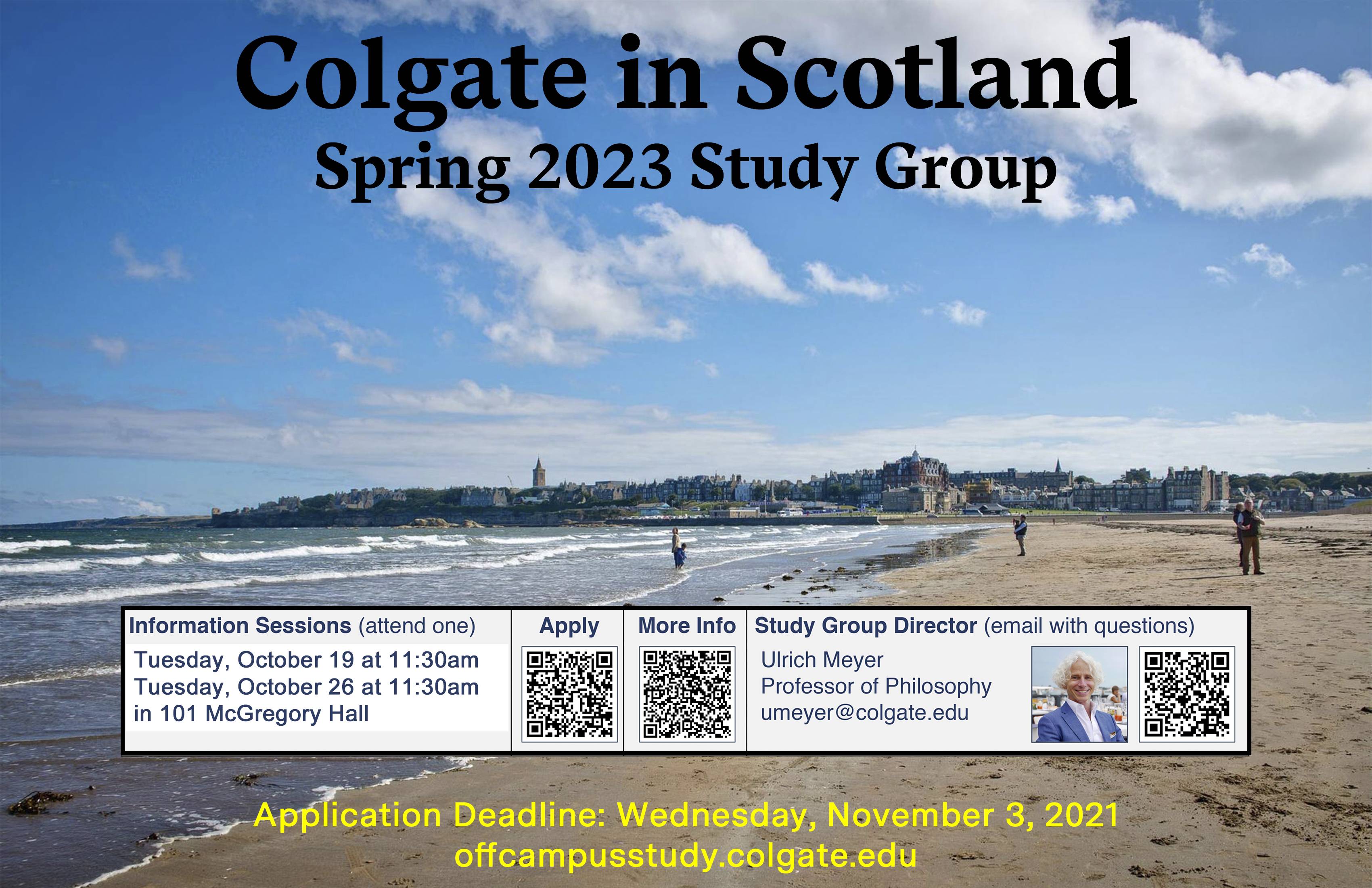 Spring 2023 Scotland study group poster