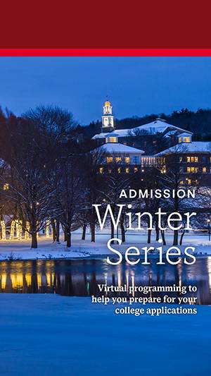 A winter image of campus.