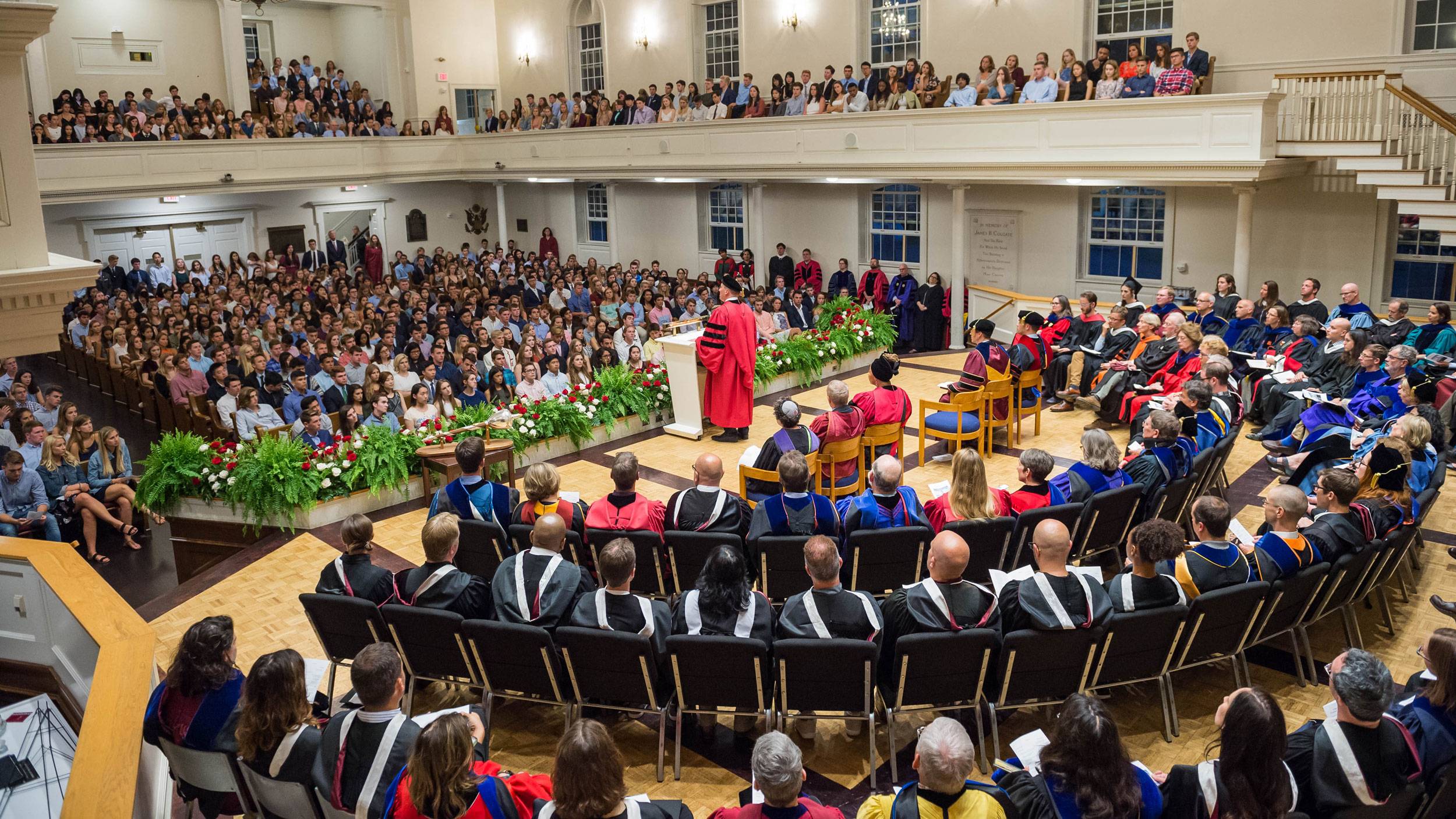 Faculty and students at convocation