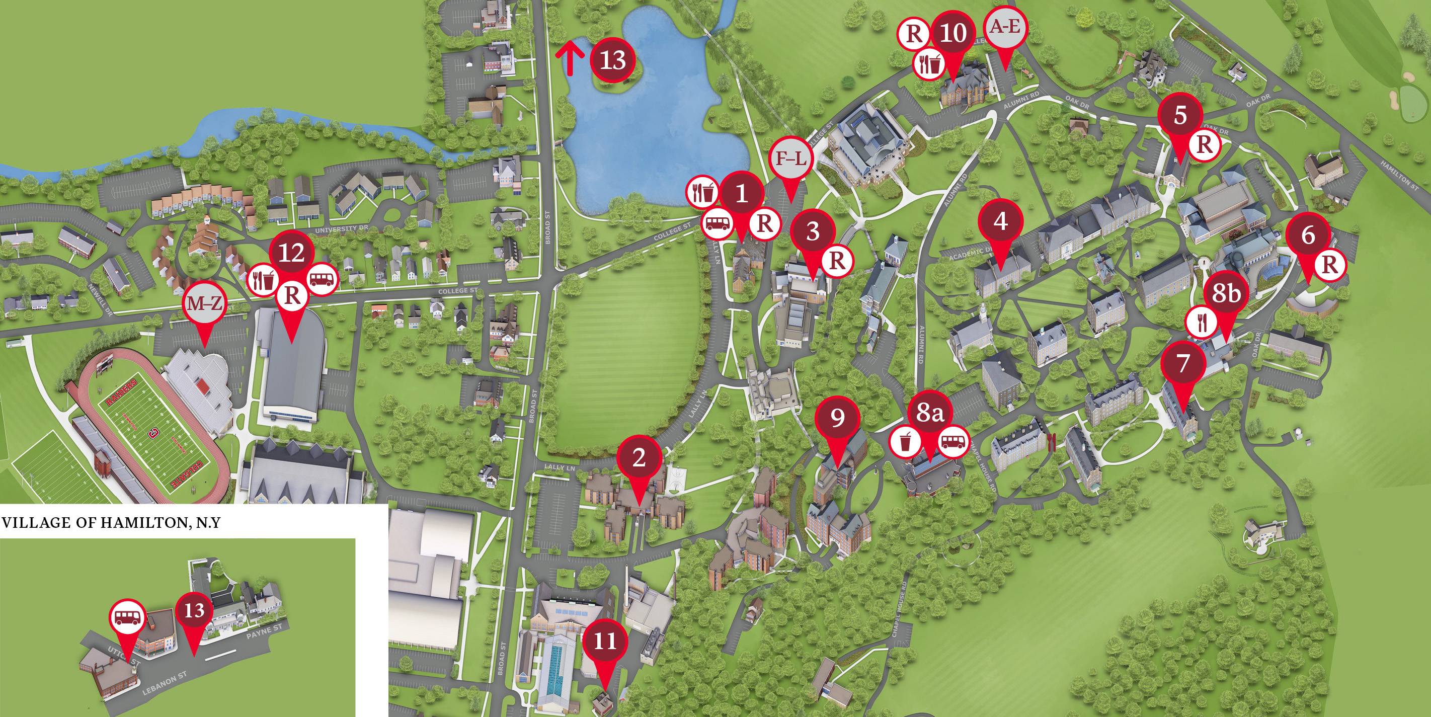 Colgate University Campus Map Experience Colgate | Colgate University