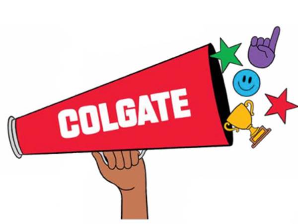 A megaphone with Colgate on the side.