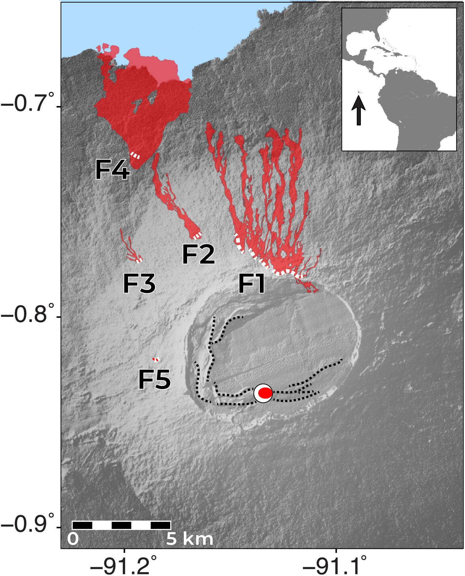 Sierra Negra’s 5.4 Mᴡ earthquake and eruption, 26 June 2018