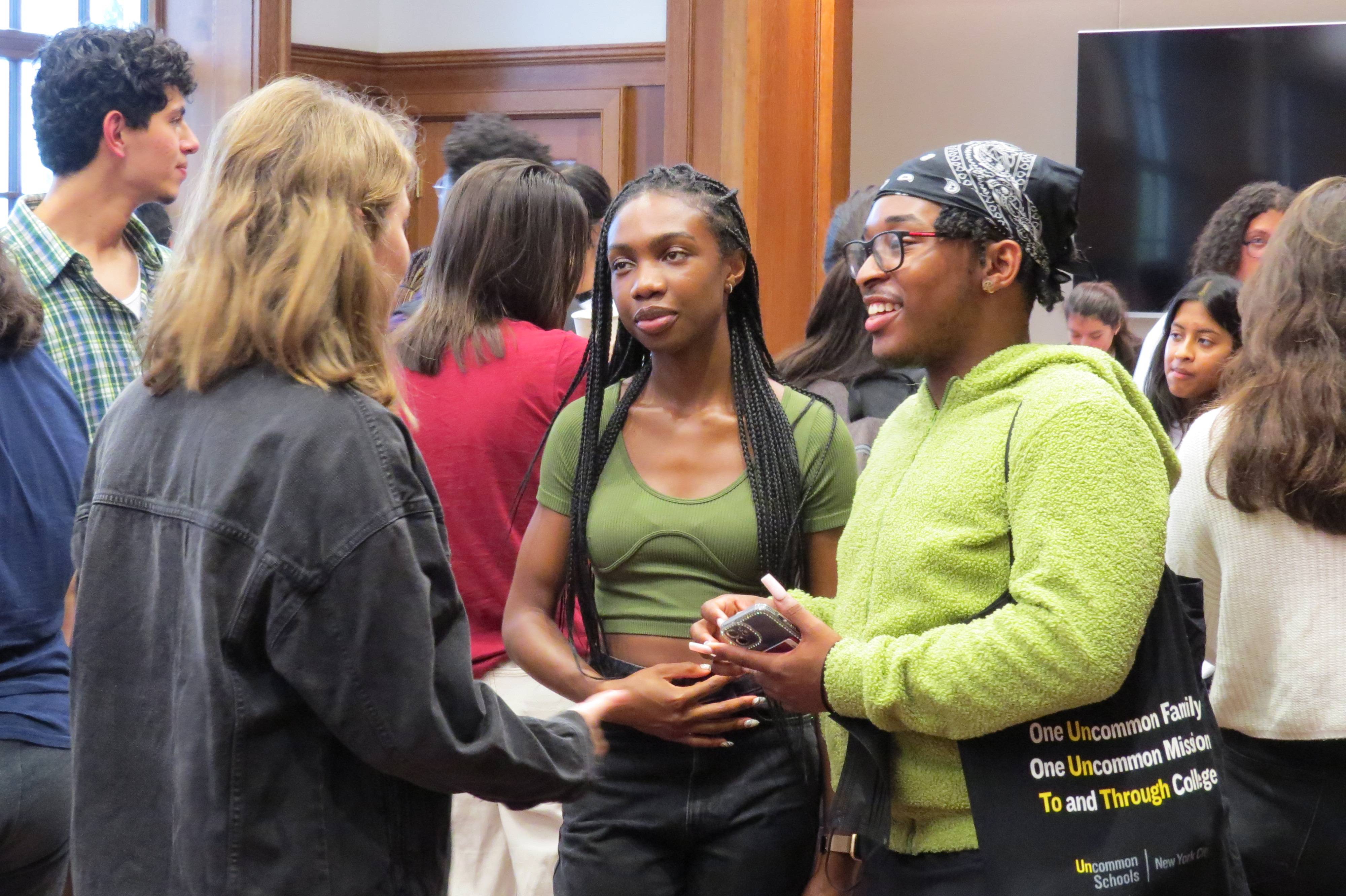 Students talk during fall 2022 mixer event