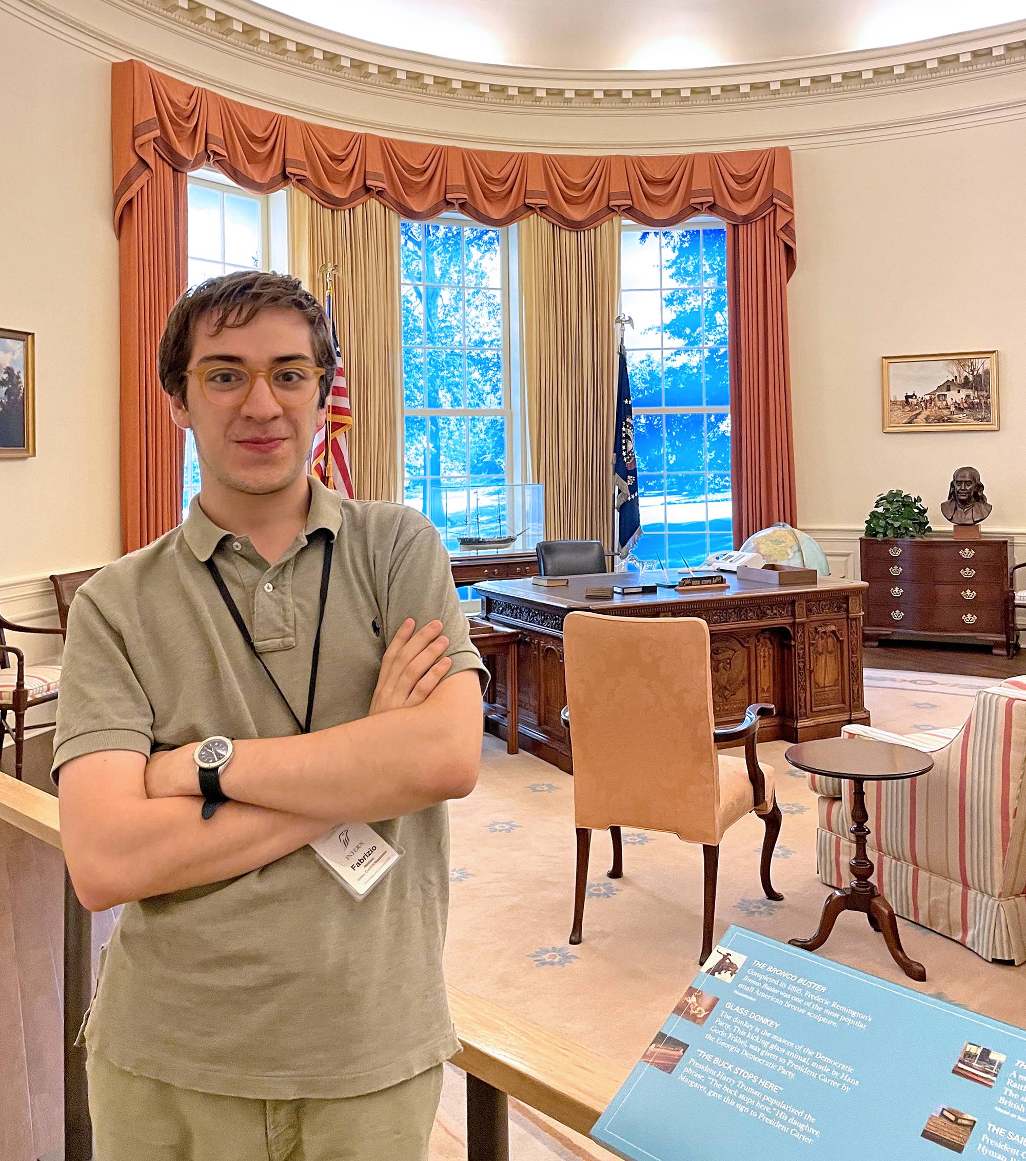 Fabrizio Montisci ’24 at The Carter Center