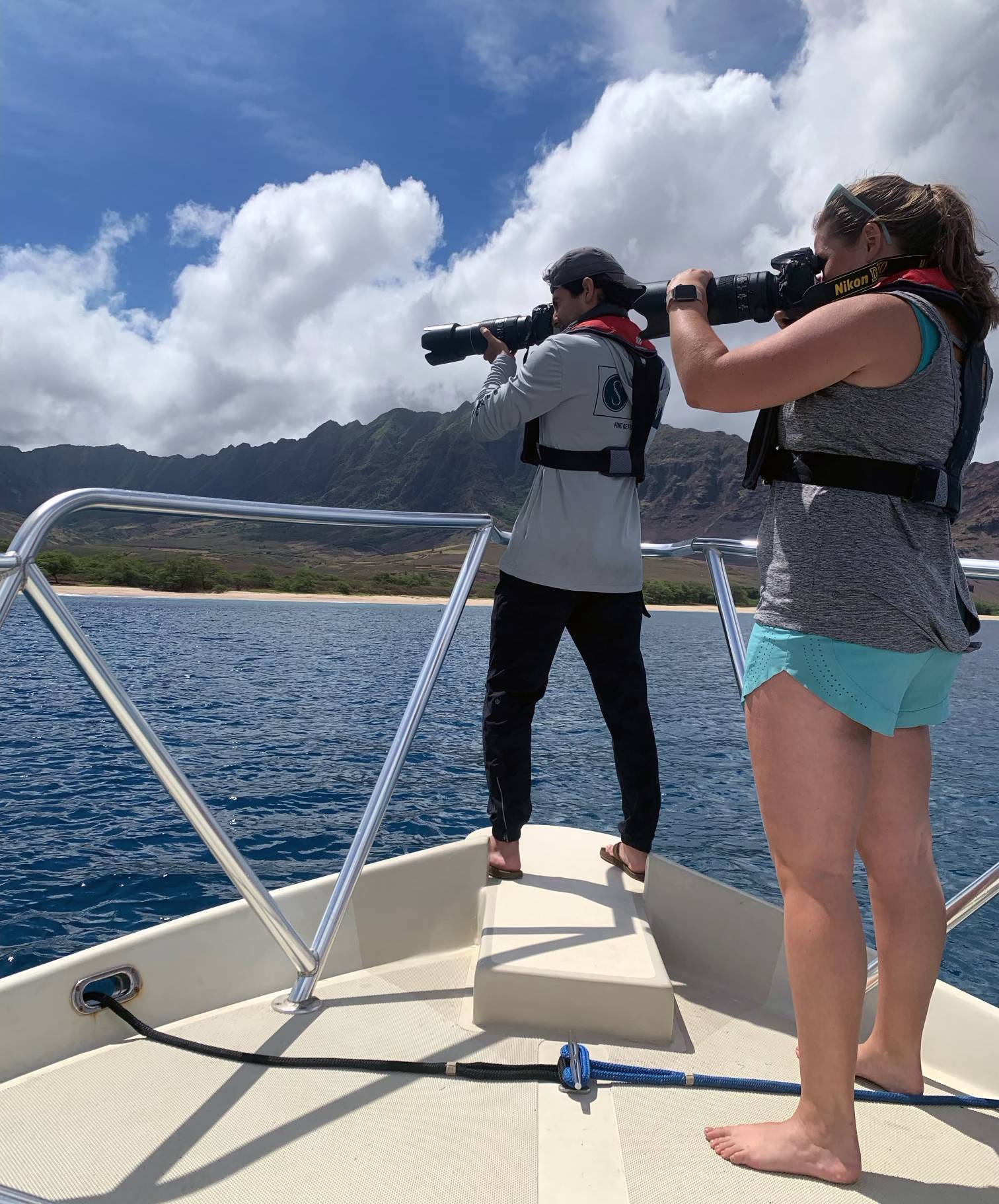 River Corrado ’23 working at the Hawai‘i Institute of Marine Biology