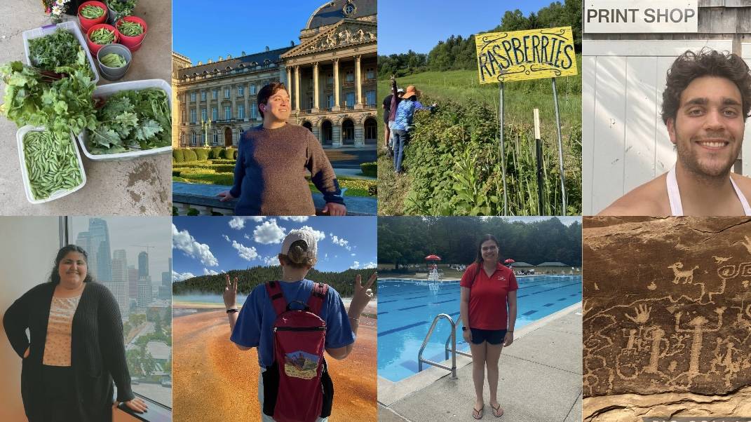 Collage of Colgate students and their amazing summer adventures