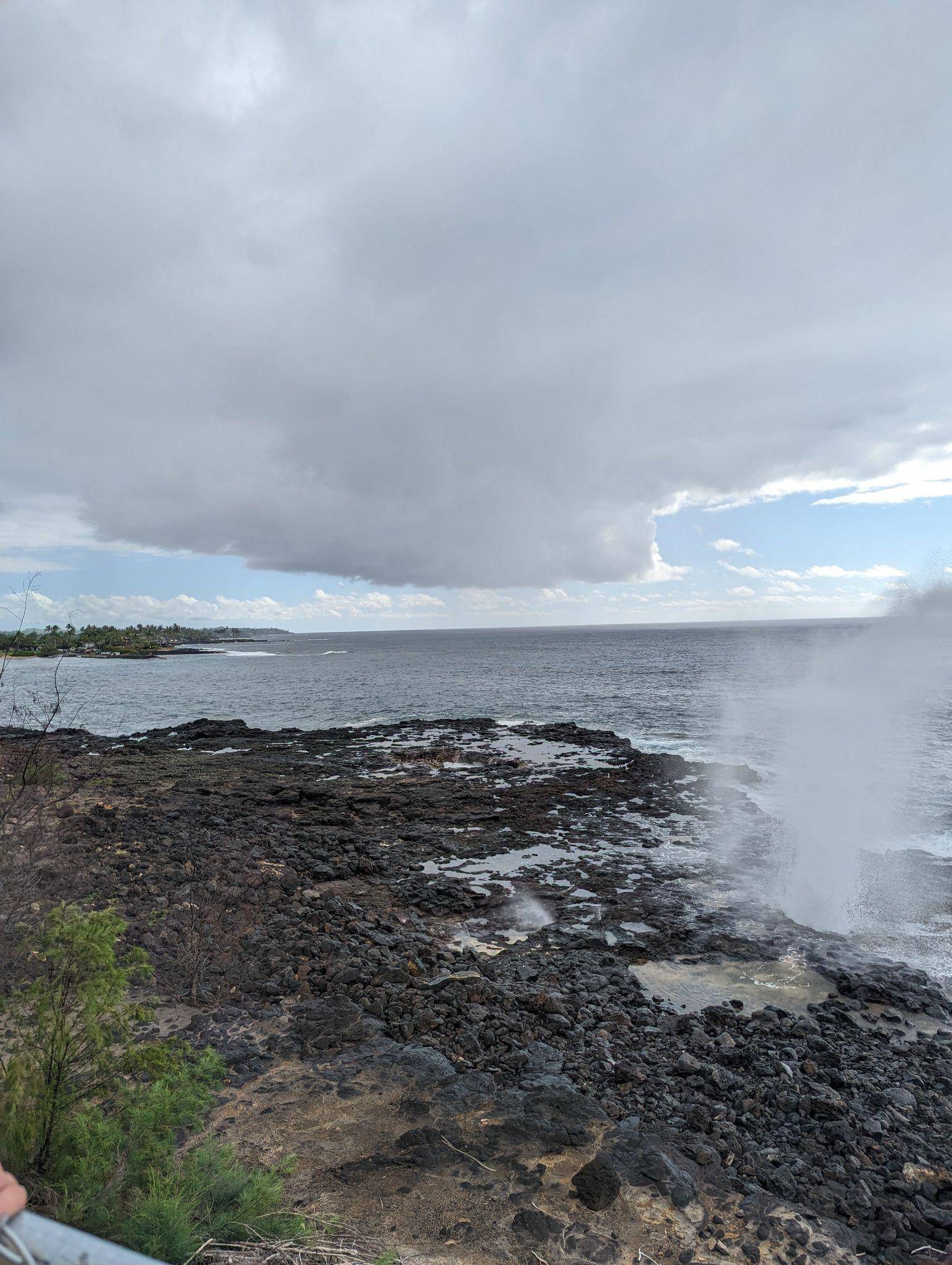 Seconds before the sea spray from Spouting Horn hit me in the face