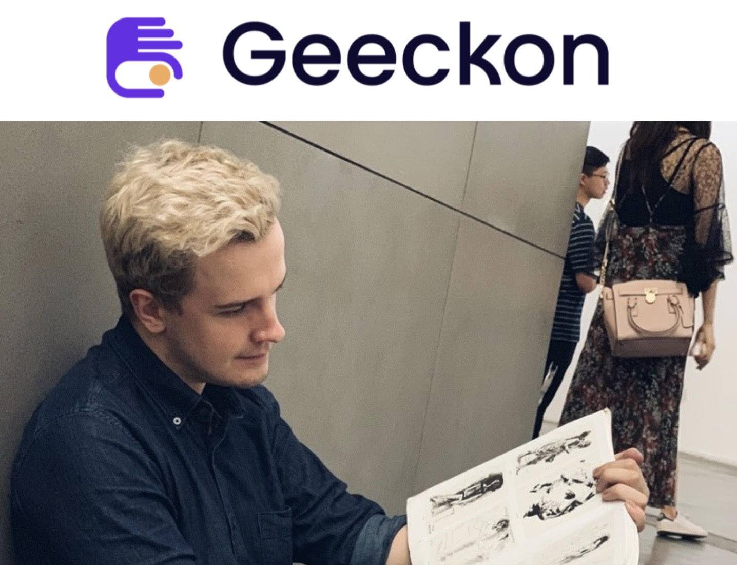 Geeckon company logo and founder